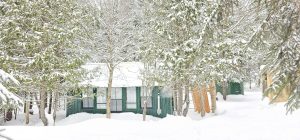 Vue extérieure du chalet en hier